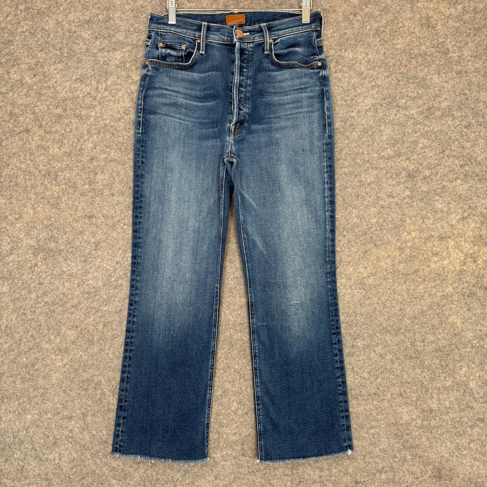 MOTHER Tripper High-Rise Straight Leg Jeans - Medium Blue